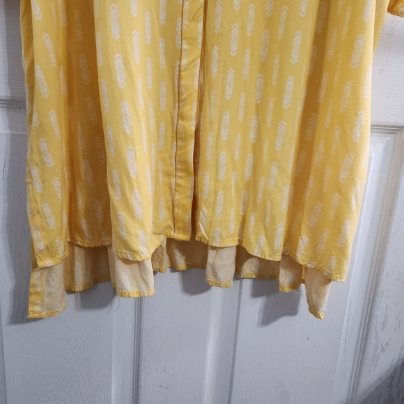 Matilda Jane golden hour yellow button up tribal tunic cottagecore women XXL - Picture 6 of 11